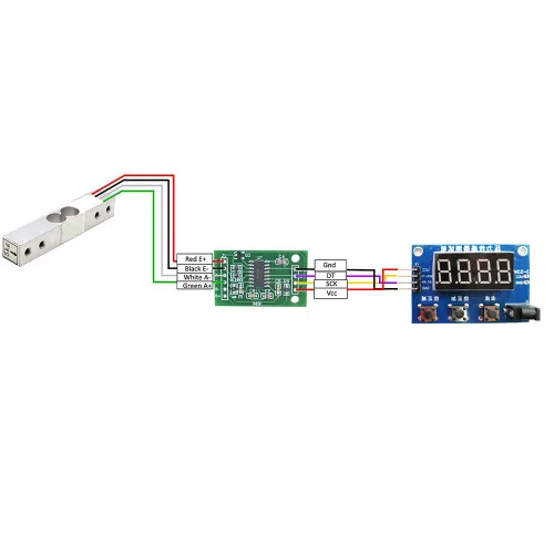 Vista 8 de DAOKI HX711 Kit de módulo de sensor de peso, sensor de peso de célula de carga digital, módulo A/D, 11.0 lbs, báscula de cocina electrónica portátil