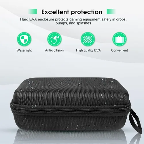 Vista 5 de Funda de transporte compatible con Backbone One/ 2ª generación de control de juegos móviles, llavero y bolsillo de red, solo caja (negro)