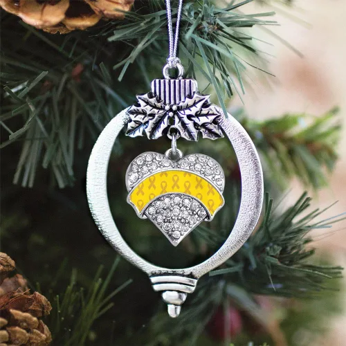 Vista 232 de Inspired Silver - Adorno con dije de hermana gemela - Adornos navideños de plata con circonitas cúbicas