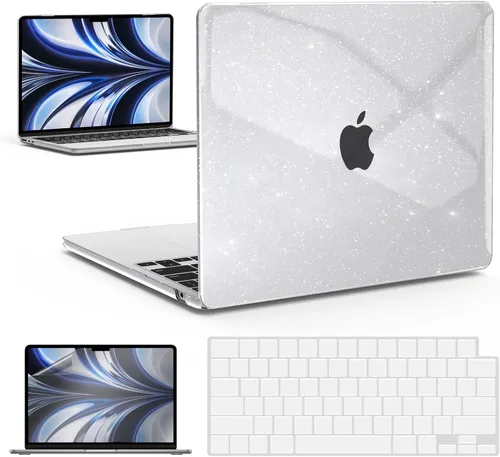 Vista 51 de IBENZER Funda para MacBook Air de 13 pulgadas 2026 2025 2024 2023 2022 M4 A3240 M3 A3113 M2 A2681, funda rígida con cubierta de teclado ScreenFilm