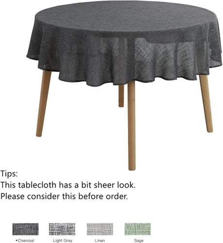 Vista 4 de maxmill Flaxy Mantel de Lino Sintético con Textura Slubby de 2 Tonos Resistente a las Arrugas Anti-Encogimiento Mantel Suave para Cocina Comedor