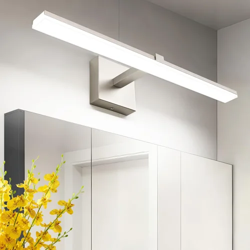 Vista 43 de Luz de tocador de baño negra de 32 pulgadas, LED moderna, 3CCT, regulable, 24 W, luminarias de baño sobre espejo 3000 K/4500 K/6000 K, 3