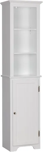 Vista 9 de UTEX Armario de almacenamiento alto para baño con puertas y estantes