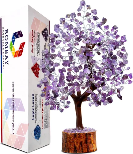 Vista 10 de Conjunto de Árboles de Cristal de 12, Regalos Pensados para Mujeres, Decoración de Escritorio de Oficina, Hogar, Decoración de Estante para Energía