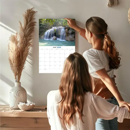 Vista 15 de Calendario de grises africanos 2025 2026 – Planificador mensual de pared de aves africanas – 12 x 18 pulgadas (abierto), calendario de pared