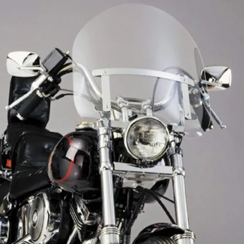Vista 4 de TCT-MOTORPARTS Parabrisas delantero transparente de 7/8 pulgadas apto para Harley Softail Sportster XL883 1200 FLTR FLTX FLHT Dyna Street Bob Wide