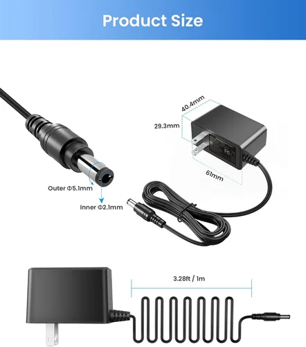Vista 4 de ZOSI DC 12V 2A US CCTV Power Supply Adapter for Home Security Camera Surveillance System