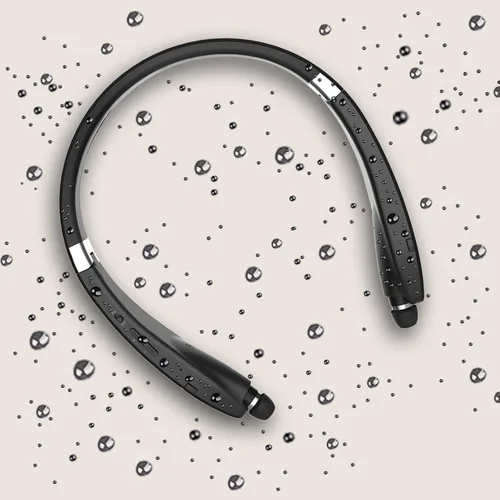 Vista 6 de Auriculares Bluetooth plegables, Beartwo Auriculares Bluetooth retráctiles ligeros para deportes y ejercicio, auriculares inalámbricos estéreo