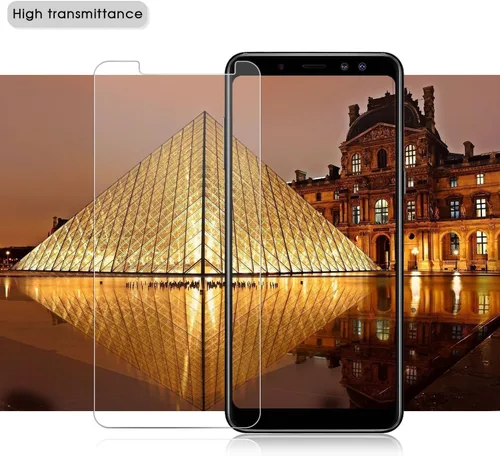 Vista 3 de Funda para ZTE Blade A53 Pro, con [2 películas protectoras de vidrio templado], fundas de protección de silicona suave negra a prueba de golpes