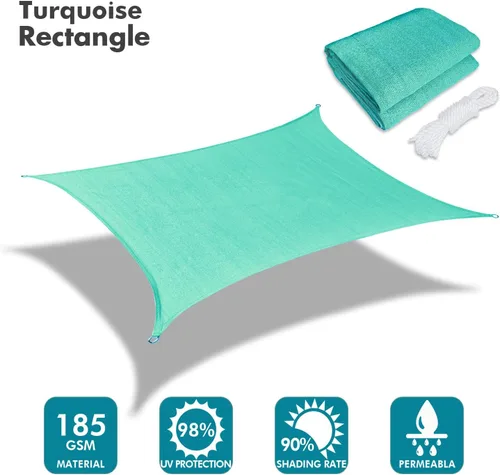 Vista 2 de KANAGAWA Toldo de arena personalizado de 4 x 4 x 4 pies, bloqueo UV, 6.35 oz/m², KWT21, rectangular, comercial, cubierta al aire libre para patio