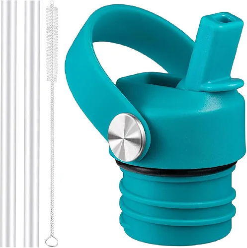 Vista 8 de Tapa de popote para Hydroflask, tapas con popote para Hydro Flask de boca estándar de 18, 21, 24 onzas, tapa deportiva de repuesto para tapa
