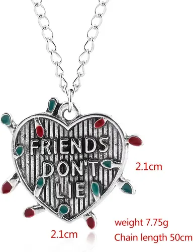 Vista 5 de KEGUMINGX Strange Necklace Things Necklace Charms Necklace Jewelry Halloween Cosplay Merchandise for Teen Girls Boys Christmas Birthday Gift