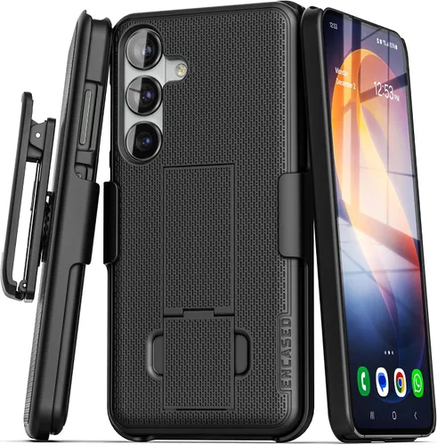 Vista 12 de Encased DuraClip - Funda para Samsung Galaxy S21 con clip para cinturón (2021), funda delgada con funda, color negro