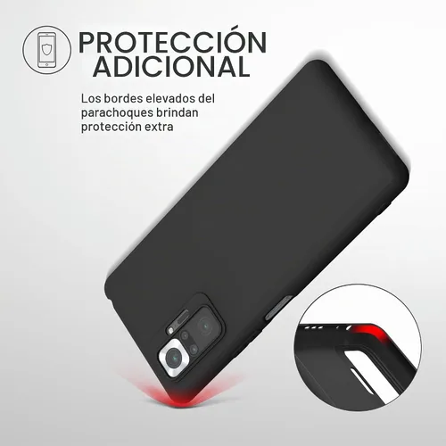 Vista 5 de kwmobile Funda compatible con Xiaomi Redmi Note 10 Pro - Funda protectora de silicona TPU suave y delgada - Negro mate