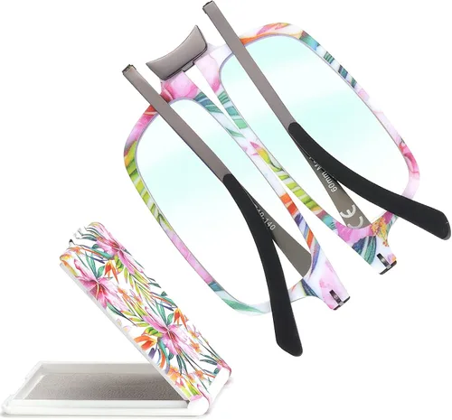 Vista 8 de Missfive Credit Card Thin Folding Reading Glasses for Men Women - Foldable Travel Pocket Readers That Fit in a Wallet