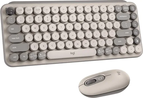 Vista 13 de Logitech POP Keys - Teclado mecánico inalámbrico con teclas Emoji personalizables, diseño compacto duradero, conectividad Bluetooth o USB, Cosmos