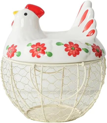 Vista 10 de Cesta de almacenamiento de huevos de estilo granja/cestas decorativas de almacenamiento de cocina