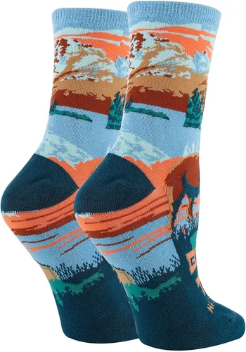 Vista 2 de ooohyeah Women's Funny National Parks Socks, Novelty Cool Crazy Crew Socks Fun Gifts