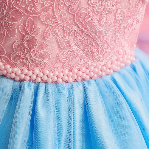 Vista 4 de NNJXD - Vestido de princesa de tul con flores, para usar en bodas, para niñas pequeñas y bebés