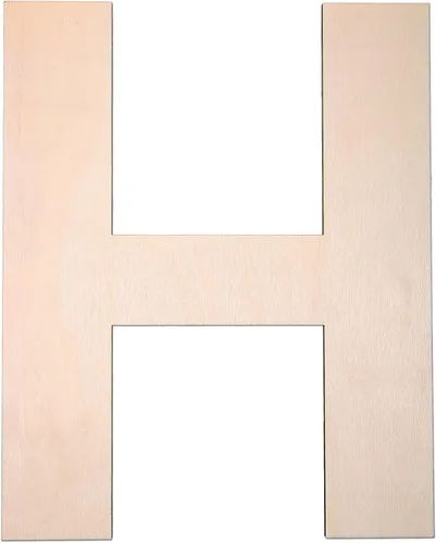 Vista 20 de Letra A de madera de 12 pulgadas, letra A de 1/4 de pulgada de grosor, grande de madera sin terminar para manualidades, decoración de pared del hogar
