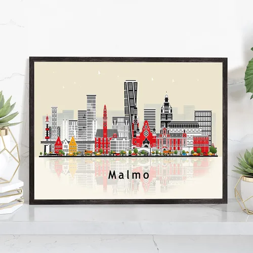 Vista 8 de Pera Print ADANA - Póster de Adana Turquía, ilustración de horizonte urbano de ciudad, póster moderno de pavo, impresión de paisaje urbano y punto