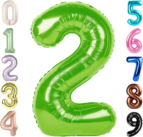 Vista 163 de Globos del números 0 de 40 pulgadas para formar los números 10, 20, 30, 40, 50, 60, 70, 80, 90, 100, para decoración de cumpleaños, bodas, eventos
