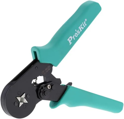 Vista 3 de ProsKit CP-462G - Alicates de prensado de alambre de virola cuadrada ajustable, herramienta práctica de prensado de línea