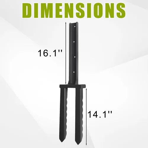 Vista 2 de Juego de 2 piezas de reparación de postes de valla de diseño dentado de alta resistencia, específicamente diseñado para reparar vallas de madera