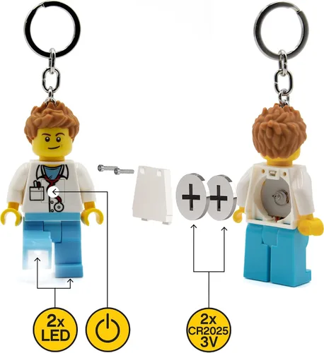 Vista 5 de LEGO Iconic Keyring Torch - Height 76mm (KE184) - 2 CR2025 Batteries Included