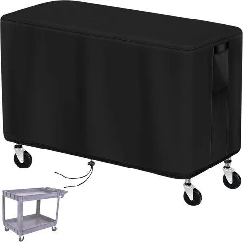 Vista 3 de Prep Table Cover for Movable Dining Cart Table