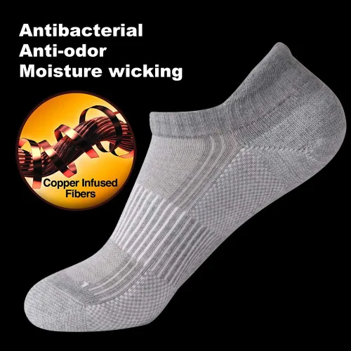 Vista 4 de Calcetines unisex de compresión de tobillo para fascitis plantar, soporte de arco de circulación, para golf, correr, senderismo