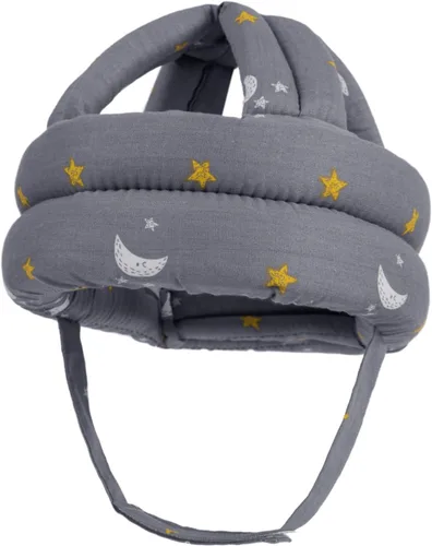 Vista 2 de Simplicity - Casco de seguridad acolchado a prueba de golpes, para bebé o niño pequeño Estrella gris/luna