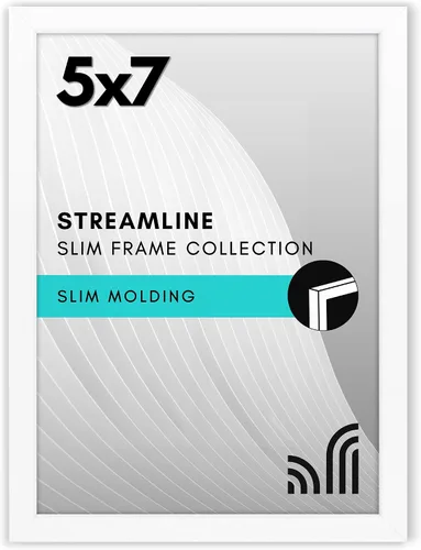 Vista 86 de Americanflat Portarretratos de 3 x 3 con cristal transparente pulido, colección Streamline, marco cuadrado de borde fino para exhibición de mesa