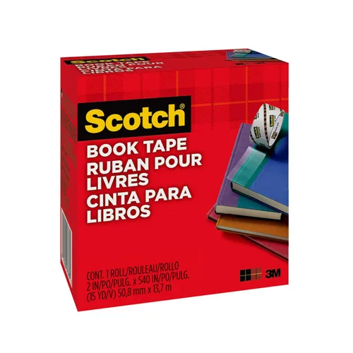 Vista 3 de Cinta para Libros Scotch, 2 pulgadas x 540 pulgadas, Excelente para Reparar, Reforzar, Proteger y Cubrir (845)