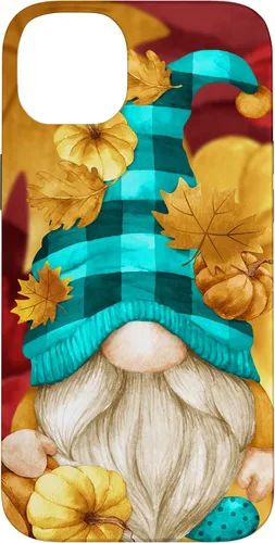 Vista 15 de iPhone 16 Buffalo Plaid Gnomie Cute Autumn Accessories With Fall Gnome Case