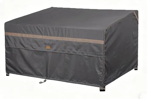 Vista 10 de Funda impermeable 600D para sofá biplaza de patio al aire libre, resistente a los rayos UV, fundas para muebles de patio, 2 plazas, 52 pulgadas