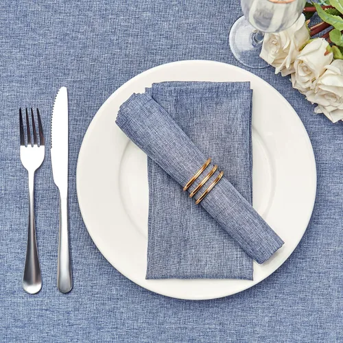 Vista 14 de Mebakuk Juego de 6 servilletas de tela de primera calidad de 17 x 17 pulgadas, lavables y pequeñas, servilletas de mesa suaves para bodas, fiestas