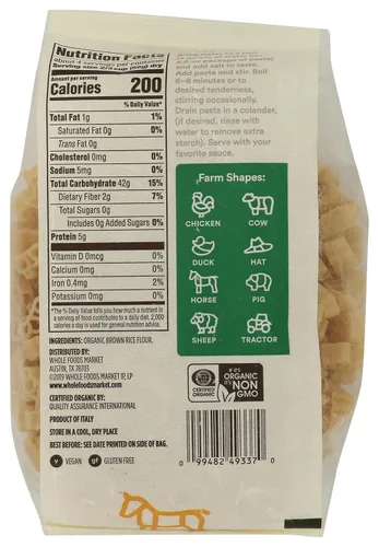 Vista 2 de 365 by Whole Foods Market, Pasta orgánica de animales de granja y tractores, 8.8 onzas