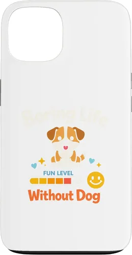 Vista 7 de Boring Life Without Dog Funny for Man Woman Kids Case for iPhone 16