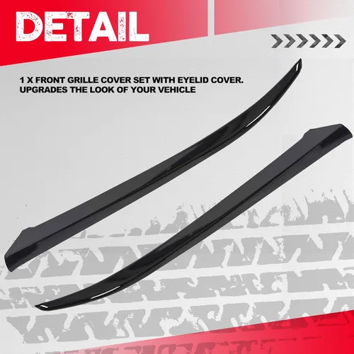 Vista 6 de KUAFU Juego de 3 piezas para parrilla delantera y cubierta de párpados compatible con Honda Accord 10th Gen Sedán 2018-2020, parrilla superior