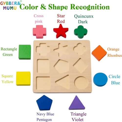 Vista 3 de gybber & Mumu Preschool forma de madera Puzzle