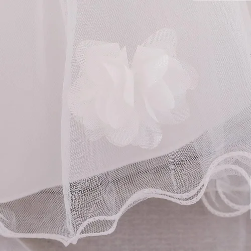 Vista 6 de TUIJI Vestido de encaje de tul sin mangas con lazo de princesa para niñas pequeñas de 6M-2T