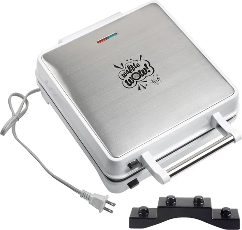 Vista 4 de Fantasy Castle Waffle Maker- Hornear y construir castillo de gofres o panqueques Shaped Like Bricks Knights Princesses Dragons & More- Electric