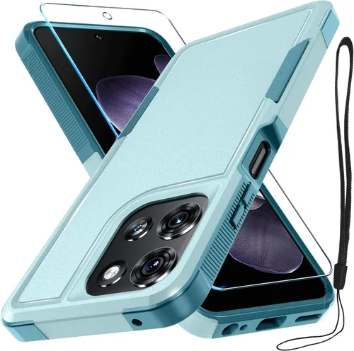 Vista 12 de Funda compatible con Moto G 5G 2024, cuerpo completo, resistente, resistente, a prueba de golpes, con correa de cordón, protector de pantalla