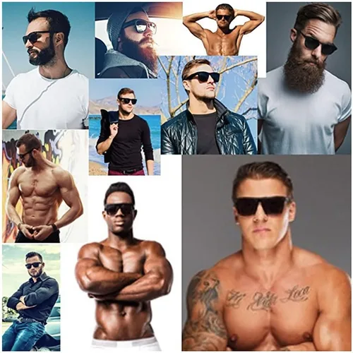 Vista 4 de grinderPUNCH XL - Gafas de sol negras con montura ancha y grandes para hombre, cuadrados, extra grandes, 5.827 in, Negro