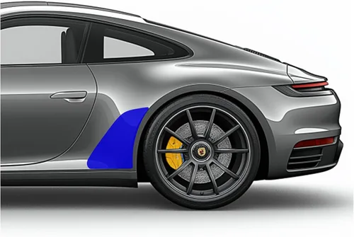 Vista 22 de Adhesivos de vinilo para guardabarros laterales con chip de roca lateral compatibles con Porsche 911 996 997 991 992 (991, azul)