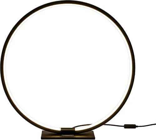 Vista 6 de Lámpara de mesa LED circular con control táctil, regulable de 3 vías, lámpara de mesita de noche con puerto USB, lámparas de mesa modernas, 12 W