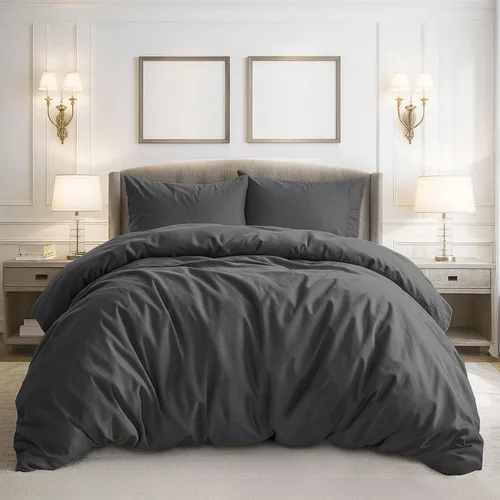 Vista 19 de Pure Bedding - Funda de edredón tamaño Individual/Individual XL - Juego de ropa de cama extra suave de 2 piezas, incluye 1 funda de edredón de 68 x