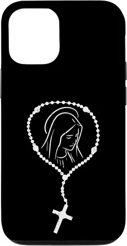 Vista 70 de iPhone 16 Rosario Virgen María Dios Jesús Fe Religioso Católico Estuche de Regalo