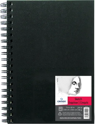 Vista 7 de Canson Artist Series - Cuaderno de bocetos de 5 x 7 pulgadas, 160 páginas (65 libras/3.39 oz), papel de artista para adultos y estudiantes, grafito
